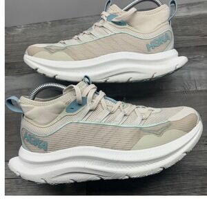 Hoka Kawana Mid Womens 8B Sand Blue Running Walking Shoes 1169290 SCW